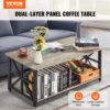 VEVOR Couchtisch Kaffeetisch im Farmhouse-Stil 100 cm, rechteckiger Couchtisch mit offenem Ablagefach – Bild 2