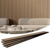 VEVOR Akustikpaneele, 2400 x 200 mm, MDF-Akzent-Holzwandpaneele für moderne Innenwanddekoration, 4er-Set