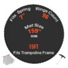VEVOR Ersatz-Trampolinmatte Sprungmatte passend für 457 cm Rahmen, passend für 17,8 cm Federlänge