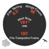 VEVOR Ersatz-Trampolinmatte Sprungmatte passend für 457 cm Rahmen, passend für 16,5 cm Federlänge