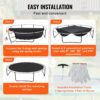 VEVOR Ersatz-Trampolinmatte Sprungmatte passend für 457 cm Rahmen, passend für 16,5 cm Federlänge – Bild 5