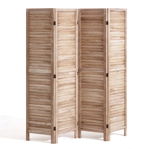 VEVOR Raumteiler Paravent aus Holz 4-teiliger faltbarer Sichtschutz, 170 cm hoher Raumteiler