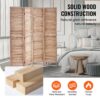 VEVOR Raumteiler Paravent aus Holz 4-teiliger faltbarer Sichtschutz, 170 cm hoher Raumteiler – Bild 4