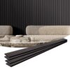 VEVOR Akustikpaneele, 2400 x 200 mm, MDF-Akzent-Holzwandpaneele für moderne Innenwanddekoration, 4er-Set