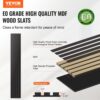VEVOR Akustikpaneele, 2400 x 200 mm, MDF-Akzent-Holzwandpaneele für moderne Innenwanddekoration, 4er-Set – Bild 2
