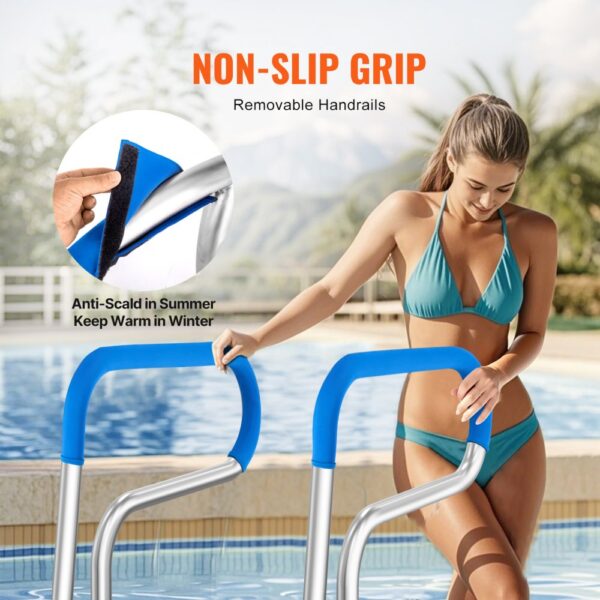 VEVOR Pool-Handlauf, 805 x 100 x 585 mm, Pooleinstieg Edelstahl mit Grundplatte für Innen-/Außenpools – Bild 4 VEVOR Pool-Handlauf, 805 x 100 x 585 mm, Pooleinstieg Edelstahl mit Grundplatte für Innen-/Außenpools – Bild 4
