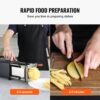 VEVOR Elektrischer Pommes Frites Schneider Kartoffelschneider mit 1/2 & 3/8 Zoll Klingen Edelstahl – Bild 4