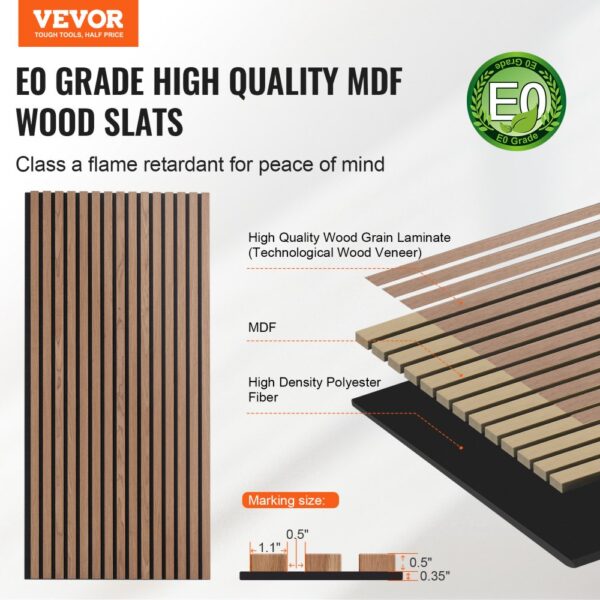 VEVOR Akustikpaneele, 1200x600x21mm, Akustik Wandpaneele, 4er-Set – Bild 2