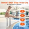 VEVOR Pool-Handlauf, 400 x 90 x 915 mm, Pooleinstieg Aluminium mit Grundplatte für Innen-/Außenpools – Bild 5 VEVOR Pool-Handlauf, 400 x 90 x 915 mm, Pooleinstieg Aluminium mit Grundplatte für Innen-/Außenpools – Bild 5
