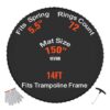 VEVOR Ersatz-Trampolinmatte Sprungmatte für 426 cm Rahmen, universelle Sprungmatte für rundes Trampolin