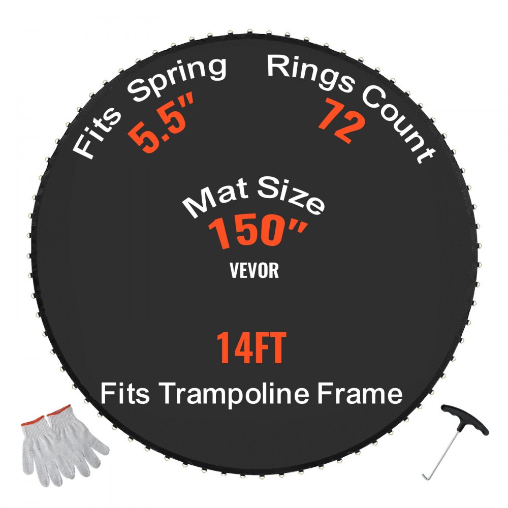 VEVOR Ersatz-Trampolinmatte Sprungmatte für 426 cm Rahmen, universelle Sprungmatte für rundes Trampolin