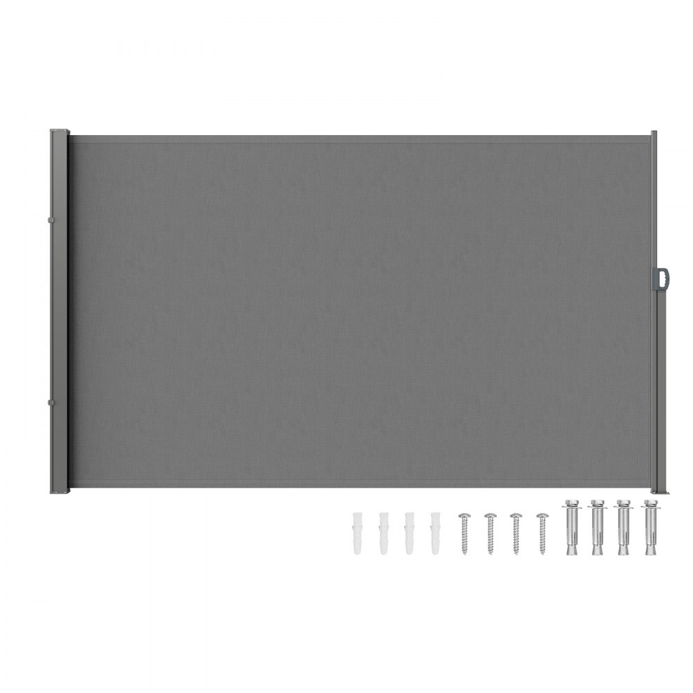 VEVOR Seitenmarkise 160 x 300 cm Seitenwandmarkise aus 180 g/m² Polyestergewebe mit PU-Beschichtung Markise