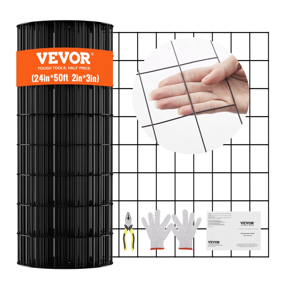 VEVOR Volierendraht 61 x 1524 cm, 1,52 mm Maschendrahtzaunrolle, Kaninchen- und Schlangenzäune