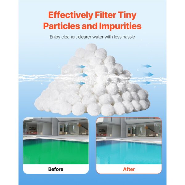 VEVOR Filter Balls für Sandfilter, 1,56 kg, Filterbälle ersetzen Pool-Filtersand – Bild 3