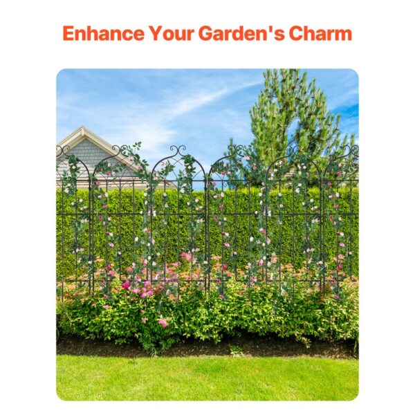 VEVOR Rankhilfe für Kletterpflanzen, 51x180 cm, 6er-Set rostfreies Metallspalier für Gartenblumen – Bild 3