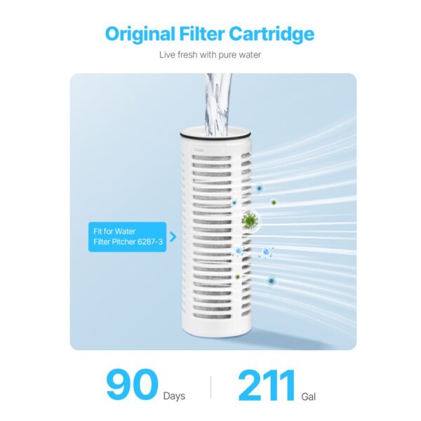 VEVOR Ersatz-Wasserfilter (3 Stk.) für Kannen & Spender BPA-frei, hält 3 Monate oder 800 L – Bild 2