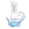 VEVOR Wasserfilter Kanne Wasserfilterkrug 6 Tassen Wasserfilterspender aus Glas, hält 3 Monate / 800 L