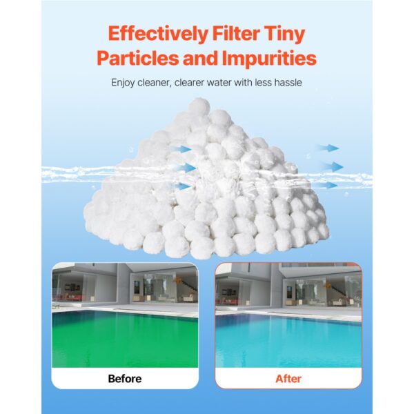 VEVOR Filter Balls für Sandfilter, 2,1 kg, Filterbälle ersetzen Pool-Filtersand – Bild 3