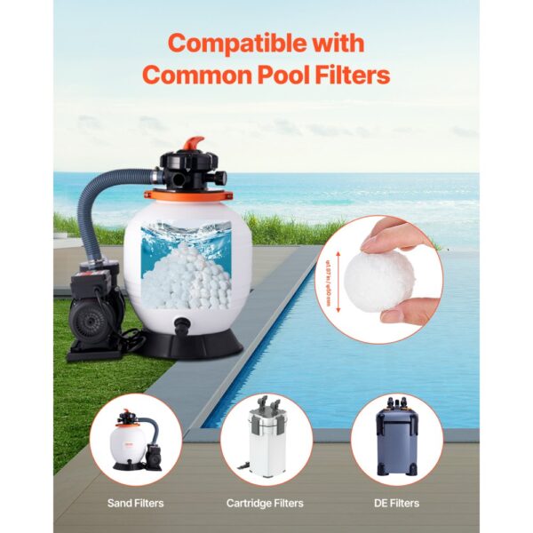VEVOR Filter Balls für Sandfilter, 2,1 kg, Filterbälle ersetzen Pool-Filtersand – Bild 5