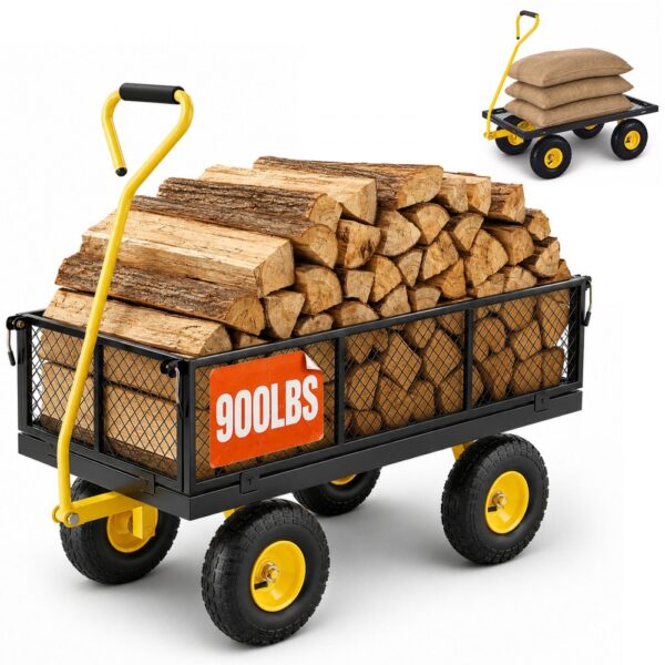 VEVOR Bollerwagen 965x560x535 mm, Gartenwagen, Transportwagen auf Rädern