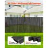 VEVOR Sichtschutzlamellen 1740 mm, HDPE-Maschendrahtlamellen, ideal für Garten und Bauernhof (schwarz) – Bild 5