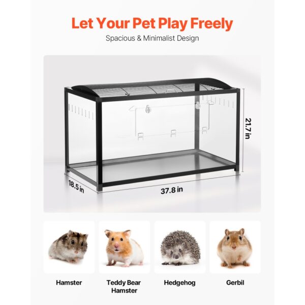 VEVOR Hamsterkäfig, 360°-Sicht, transparenter Hamsterlebensraum, 96x47x55 cm – Bild 3 VEVOR Hamsterkäfig, 360°-Sicht, transparenter Hamsterlebensraum, 96x47x55 cm – Bild 3