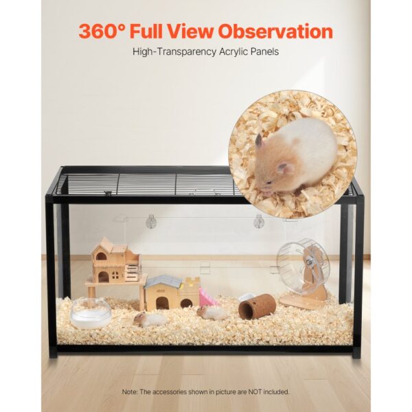 VEVOR Hamsterkäfig, 360°-Sicht, transparenter Hamsterlebensraum, 96x47x55 cm – Bild 5 VEVOR Hamsterkäfig, 360°-Sicht, transparenter Hamsterlebensraum, 96x47x55 cm – Bild 5