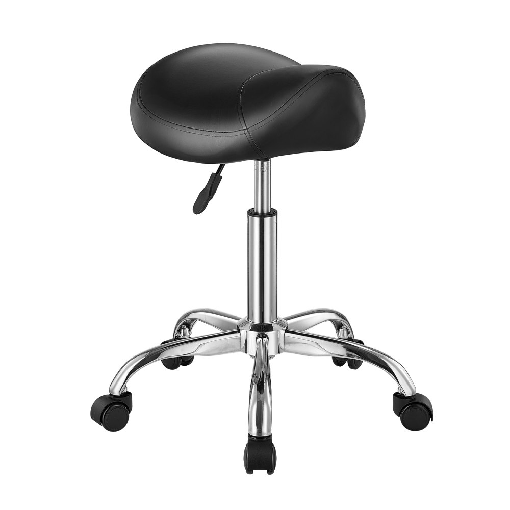 VEVOR Sattelhocker Rollhocker 204 kg belastbarer höhenverstellbarer (55-71 cm) Drehhocker Arbeitshocker