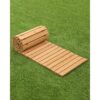 VEVOR Gartenweg Rollweg 244x43 cm, Ausrollbarer Holzweg, Außenweg aus Zedernholz mit Drahtseilverbindung