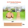 VEVOR Gartenweg Rollweg 244x43 cm, Ausrollbarer Holzweg, Außenweg aus Zedernholz mit Drahtseilverbindung – Bild 2