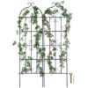 VEVOR Rankhilfe für Kletterpflanzen, 51x180 cm, 2er-Set rostfreies Metallspalier für Gartenblumen