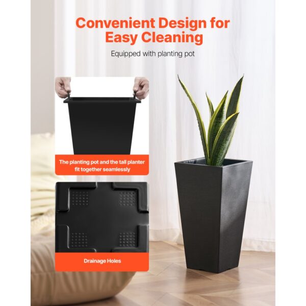 VEVOR Blumentopf, 2er Set, Großer Pflanzentopf 570 mm, Modernes Design – Bild 2