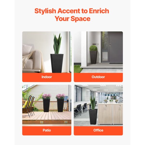 VEVOR Blumentopf, 2er Set, Großer Pflanzentopf 570 mm, Modernes Design – Bild 5