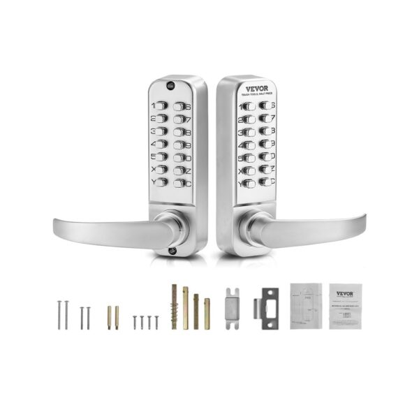 VEVOR mechanisches schlüsselloses Türschloss mit doppelseitiger Tastatur (14 Tasten)