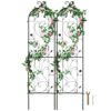 VEVOR Rankhilfe, 38x152 cm, 2er-Set rostfreies Metallspalier für Gartenblumen