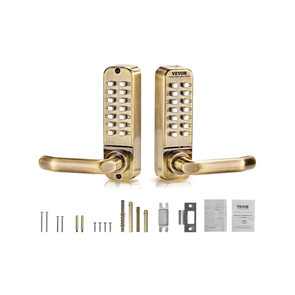 VEVOR mechanisches schlüsselloses Türschloss mit doppelseitiger Tastatur (14 Tasten)