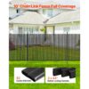 VEVOR Sichtschutzlamellen, HDPE-Maschendrahtlamellen, Sportplatz (schwarz) – Bild 5