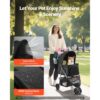 VEVOR Hundewagen, Tragkraft 16 kg, faltbarer Tierbuggy, Katzenwagen mit 3 Rädern – Bild 3