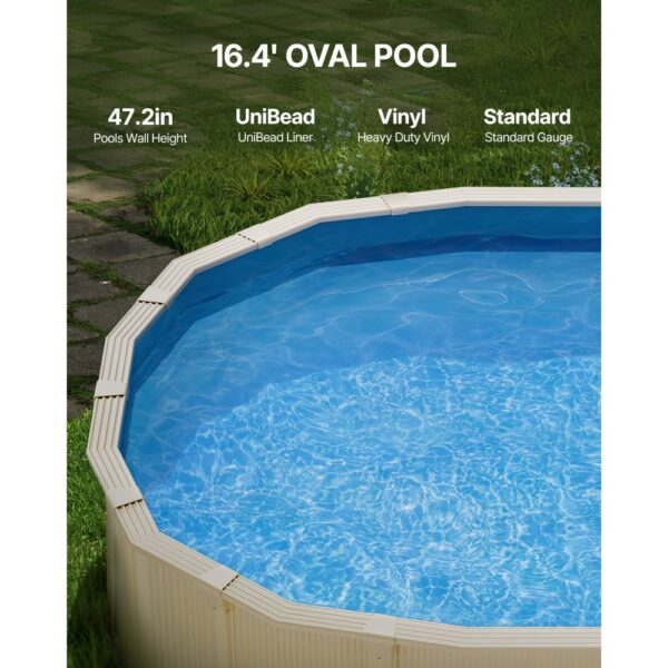 VEVOR Ovale Poolfolie, 500 x 300 x 120 cm, Innenfolie, Folie aus Standard-Vinyl – Bild 2