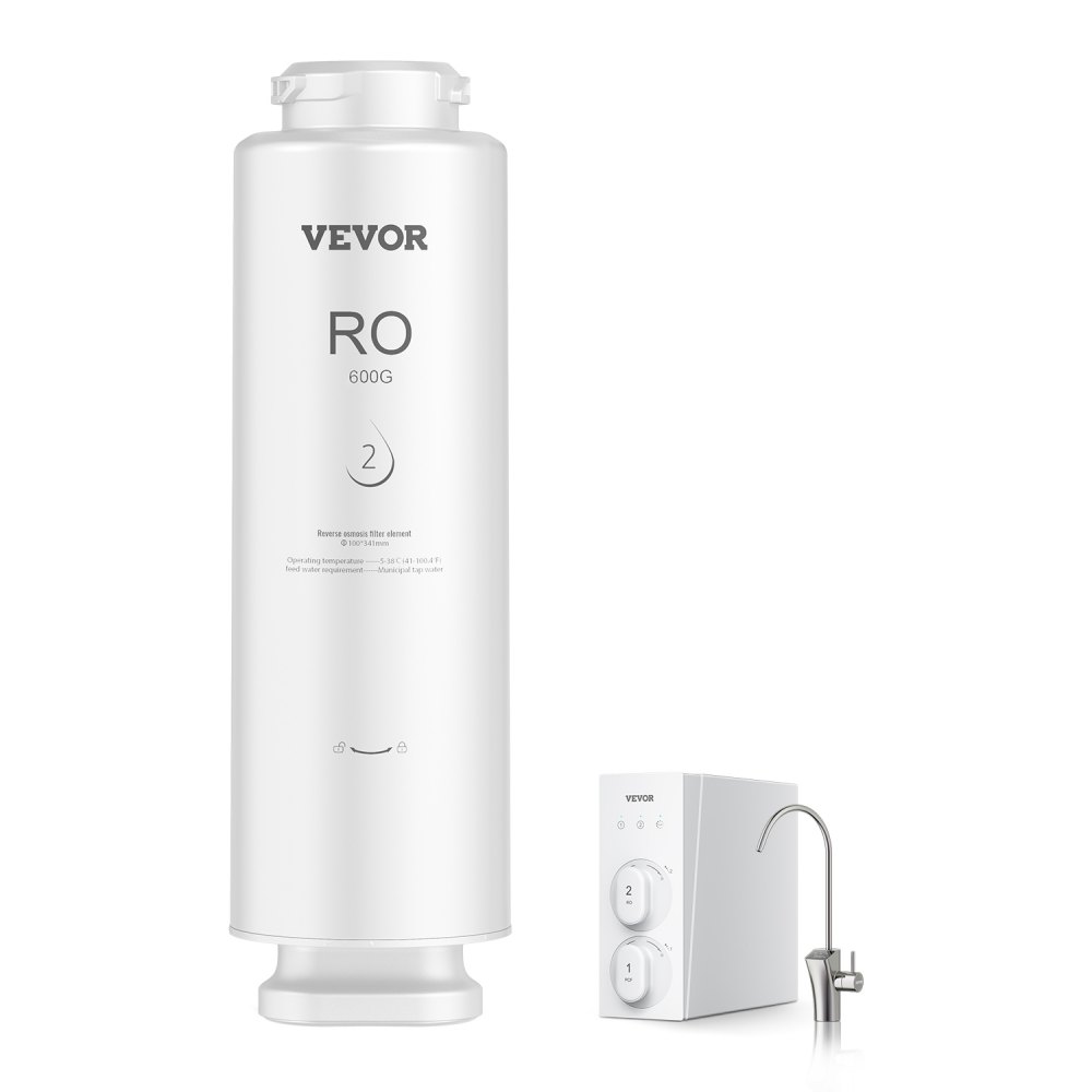 VEVOR Umkehrosmosesystem, 600 GPD 10-stufiger Umkehrosmose-Wasserfilterersatz, reduziert Blei und Chlor