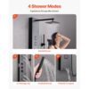 VEVOR Duschpaneel-Turmsystem (4 in 1) mit Regenwasserfall-Duschkopf, mit Handbrause & 4 kleiner Massagedüsen – Bild 3