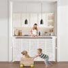 VEVOR einziehbares Babygitter 87 cm hoch, ausziehbar bis 140 cm breit, Gitter für Kinder oder Haustiere