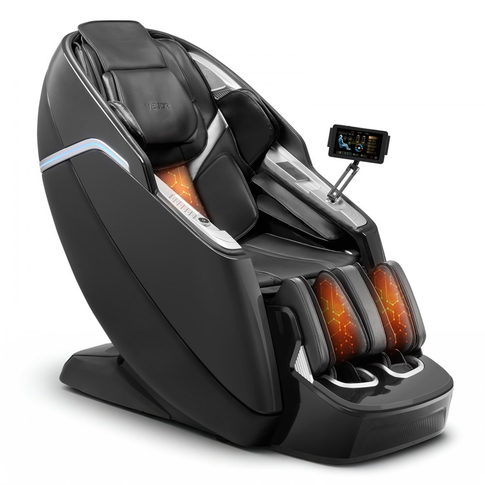 VEVOR Massagesessel Ganzkörpermassagesessel 0 Gravity mit SL-Schiene & Yoga-Stretch-Modus