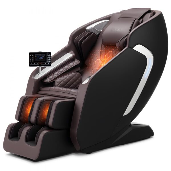 VEVOR Massagesessel Ganzkörpermassagesessel Zero Gravity mit SL-Schiene & Yoga-Stretch-Modus