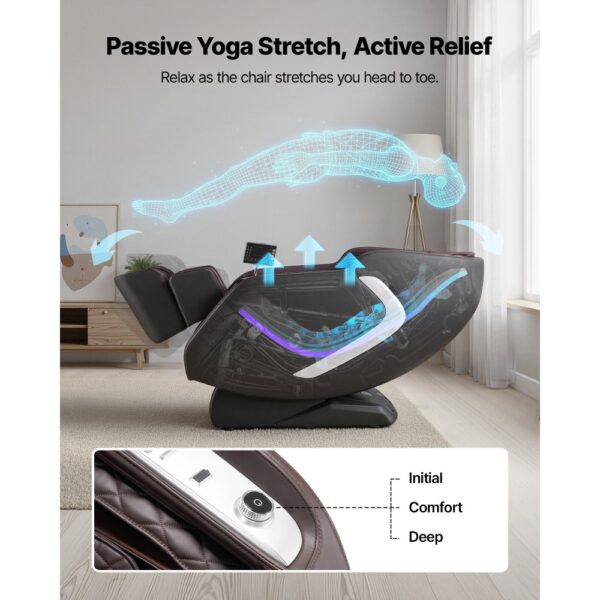 VEVOR Massagesessel Ganzkörpermassagesessel Zero Gravity mit SL-Schiene & Yoga-Stretch-Modus – Bild 3