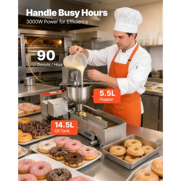 VEVOR kommerzielle automatische Donut Maschine Maker – Bild 2 VEVOR kommerzielle automatische Donut Maschine Maker – Bild 2