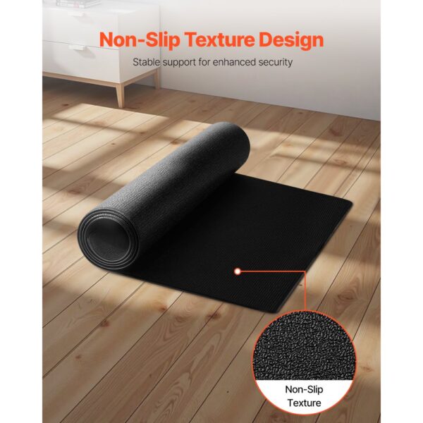 VEVOR Laufbandmatte für Teppichboden Bodenschutzmatte (60 x 130 cm) für Sportgeräte 4 mm dick – Bild 4