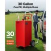 VEVOR 114 L Kraftstofftrolley, max. Durchfluss 32L/min, Benzinkanister mit 2 Rädern & 3 m Schlauch – Bild 2