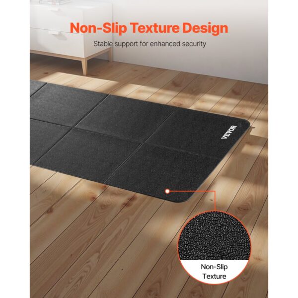 VEVOR Laufbandmatte für Teppichboden Bodenschutzmatte (61 x 173 cm) für Sportgeräte 6 mm dick – Bild 4