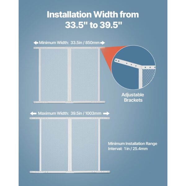 VEVOR Fliegengitter für Wohnmobil-Türen (800 x 723,9 mm) Türgitter – Bild 5